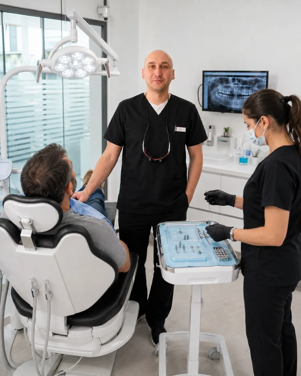 Vorbereitung der Implantatbehandlung am Stuhl, Praxisklinik Dr. Fellmann & Kollegen in Dortmund